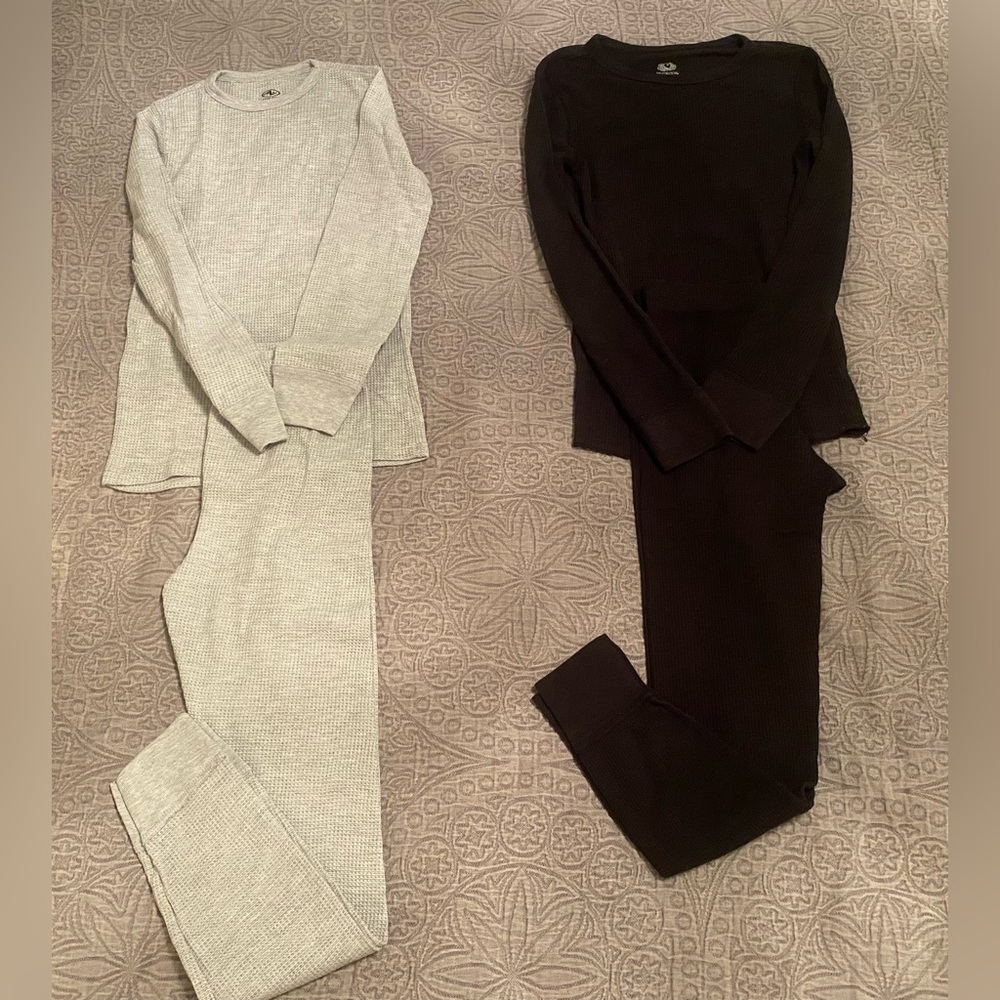 ❄️ Black & Gray Thermal Set - Youth 10/12 Large ❄️